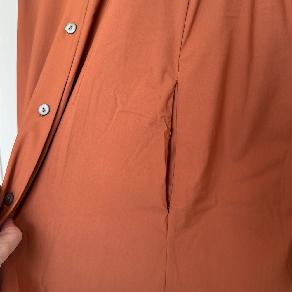 MarlaWynne Rust Button-Down Tunic Top - Picture 4 of 7
